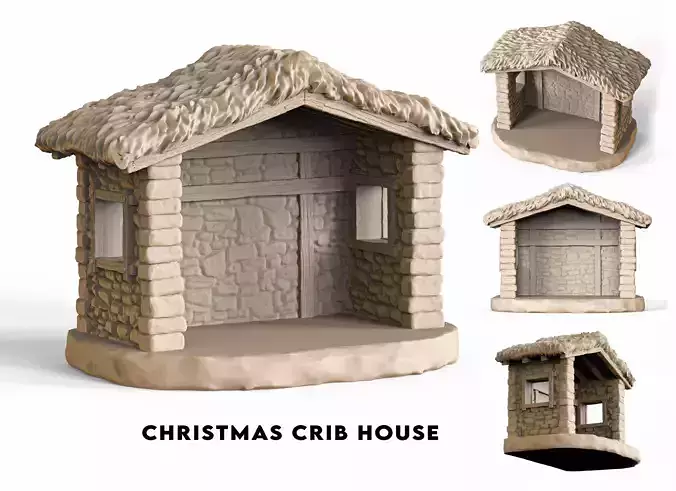 Christmas Crib house 3D print model