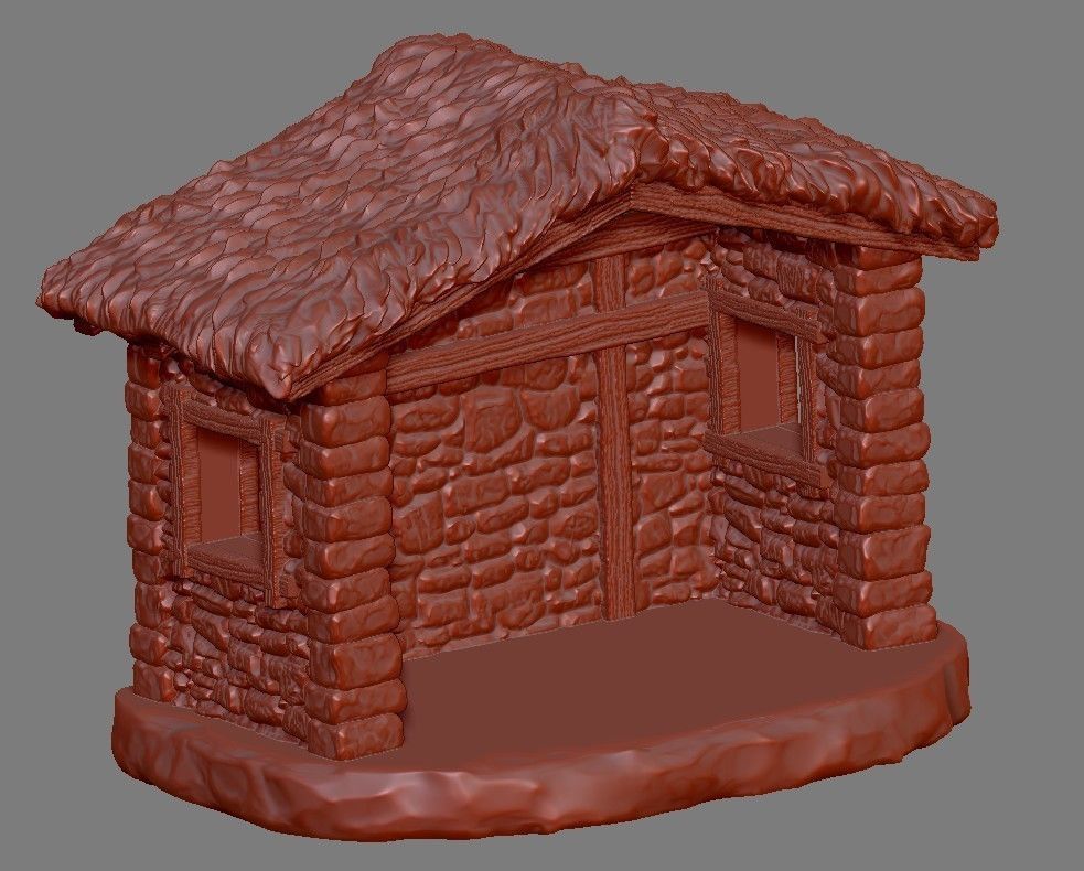 Christmas Crib house 3D print model_9