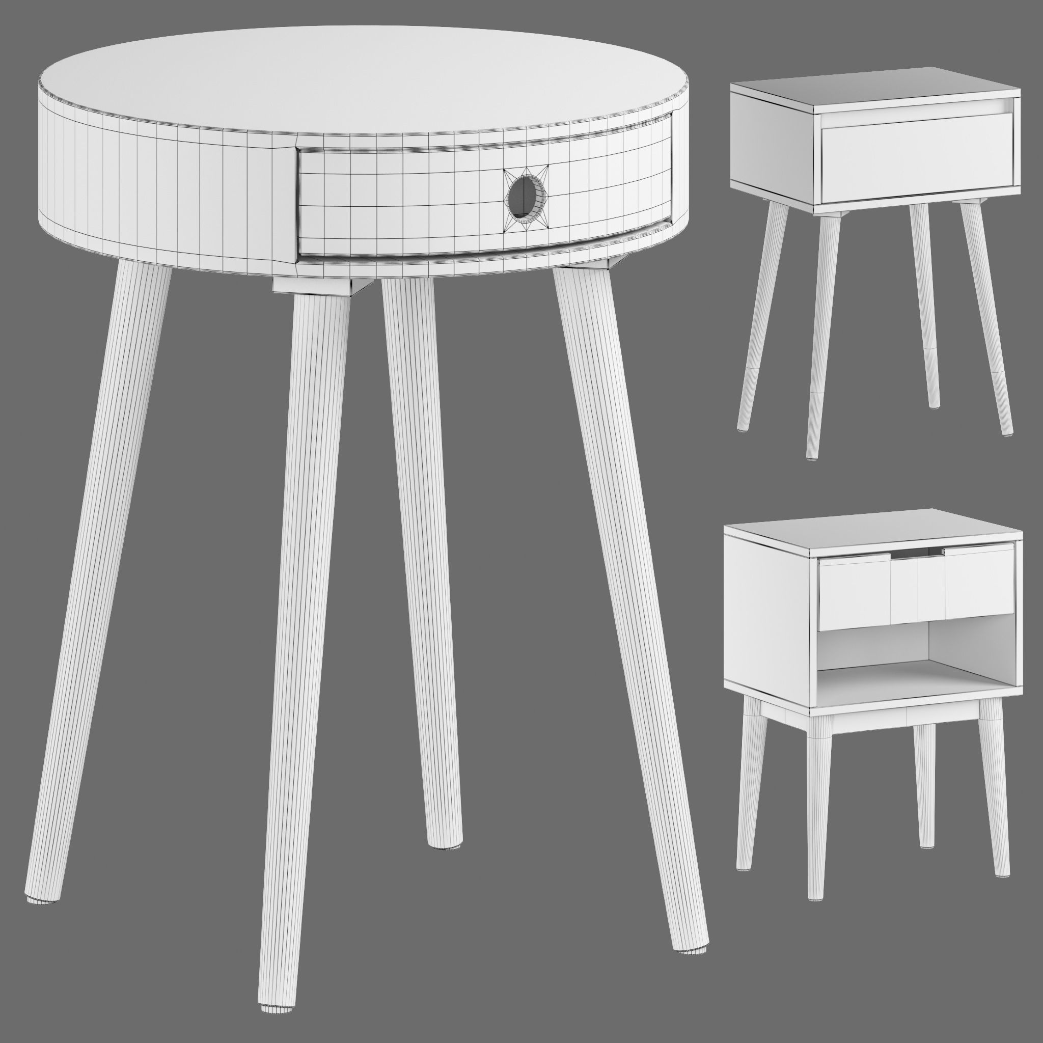 La Redoute Interieurs Bedside Tables Set 7 3D model_1