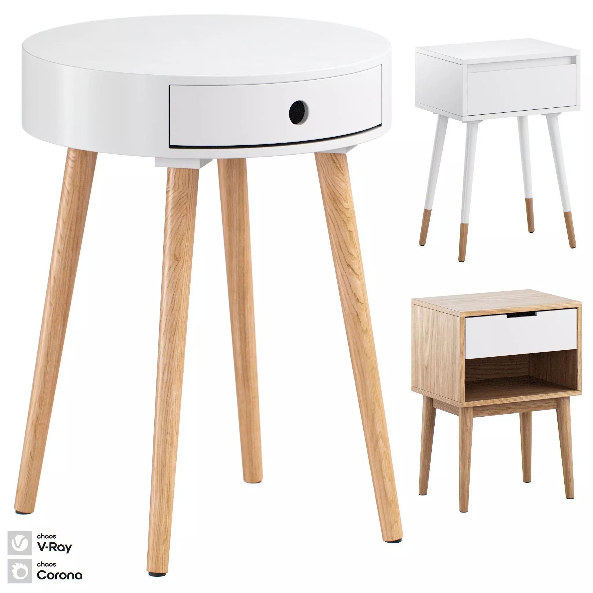 La Redoute Interieurs Bedside Tables Set 7 3D model_0