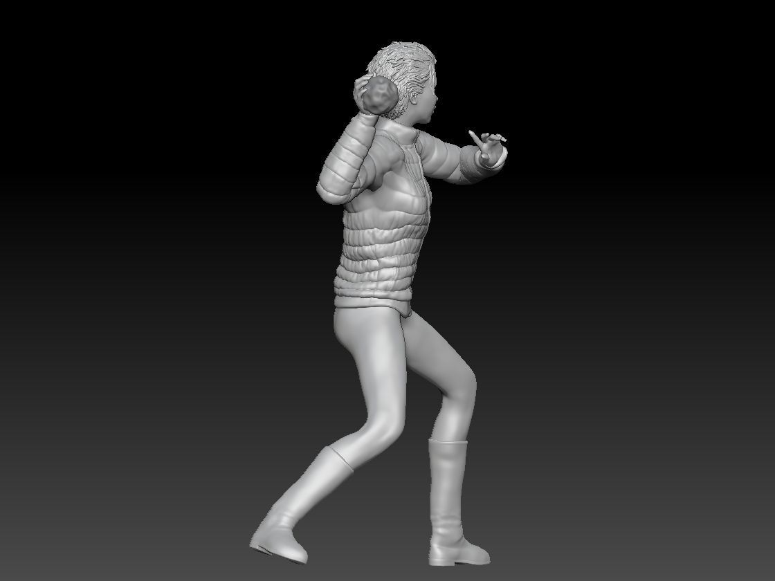 THROW SNOW BALL GIRL 1 3D print model_7