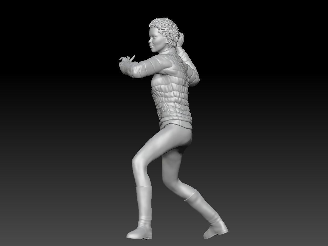 THROW SNOW BALL GIRL 1 3D print model_3