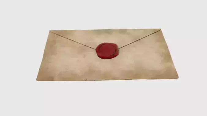 Wax Stamp Letter 3D model