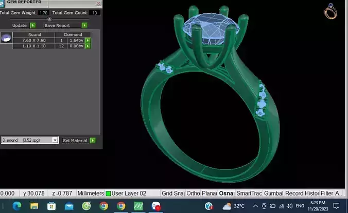 womens rings 3D print model