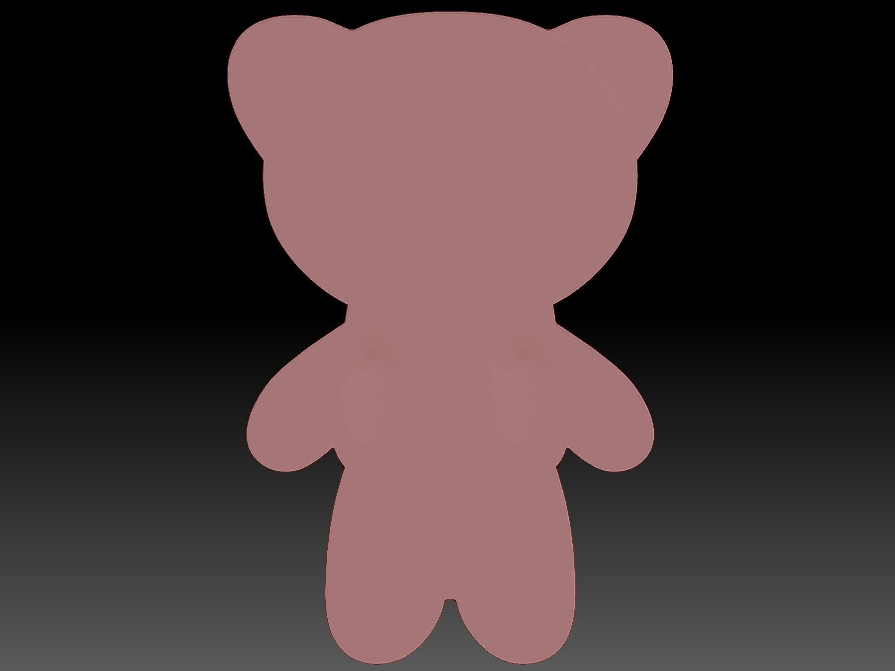 Bear Heart  3D print model_2