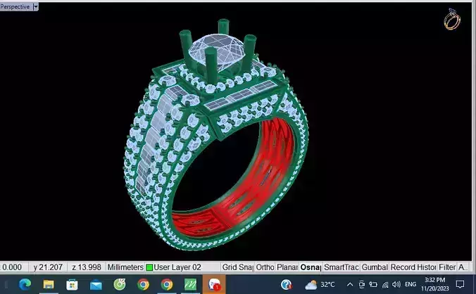 womens rings 3D print model