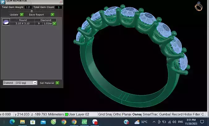womens rings 3D print model