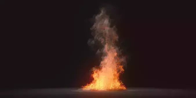 10 Animated Fire VDB Models 3D model