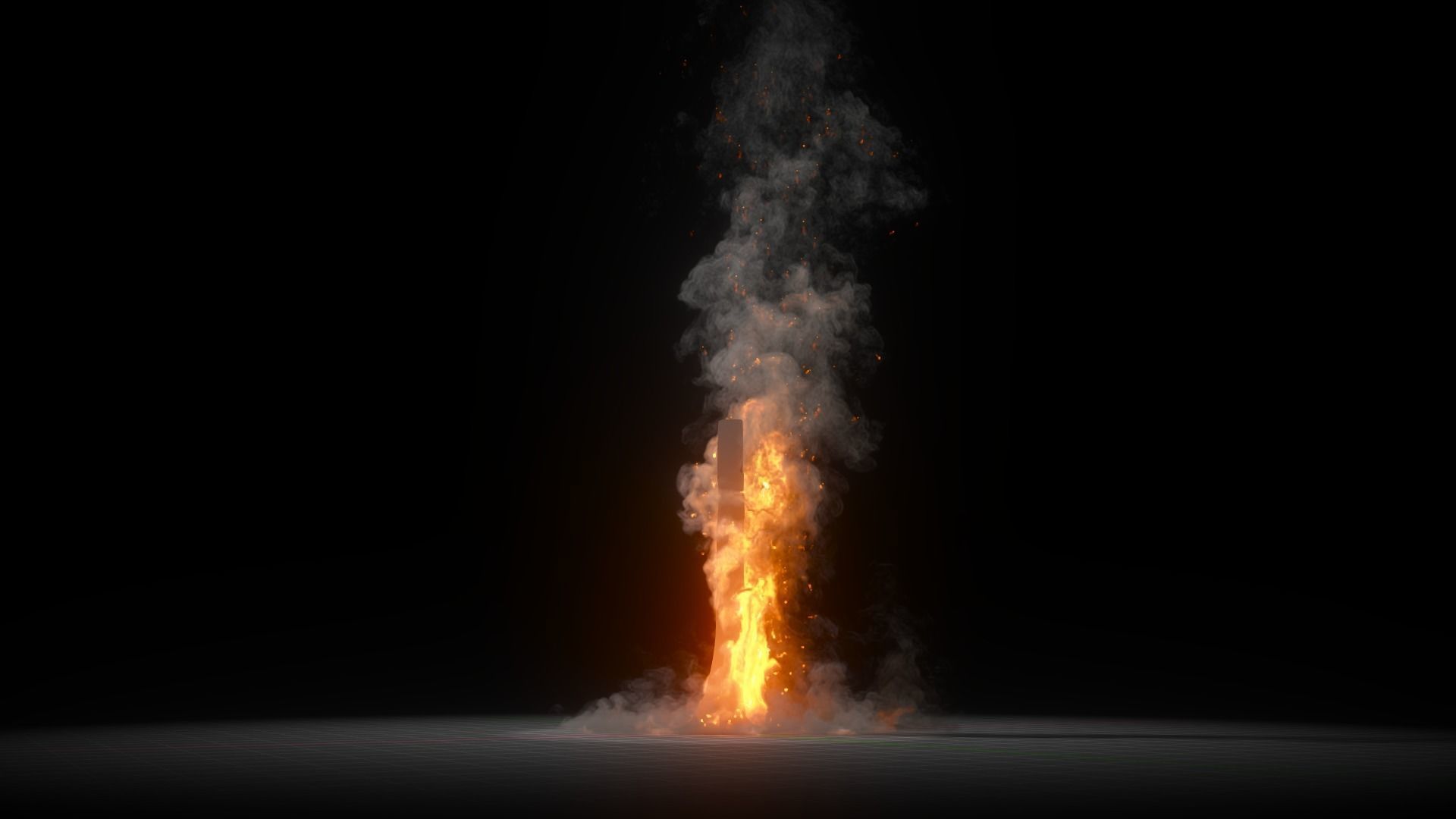 10 Animated Fire VDB Models 3D model_8