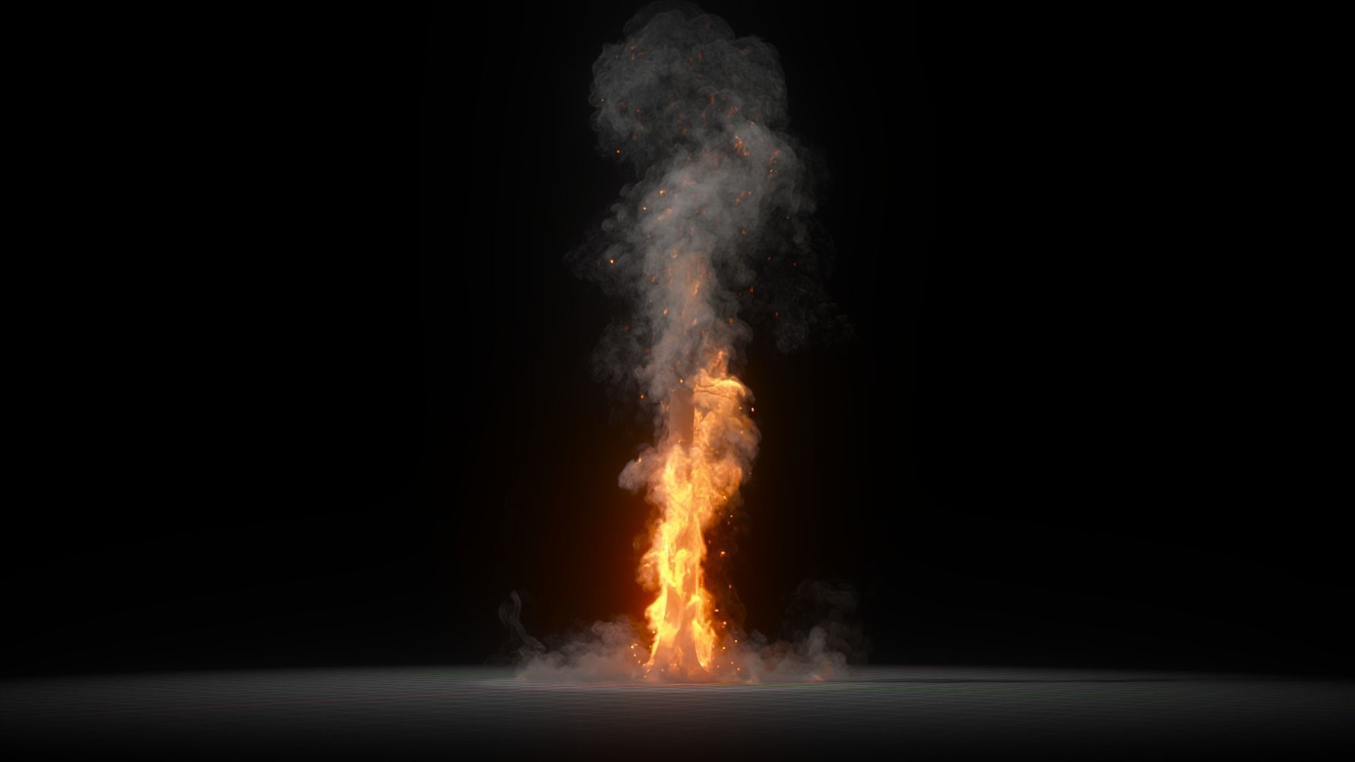 10 Animated Fire VDB Models 3D model_7