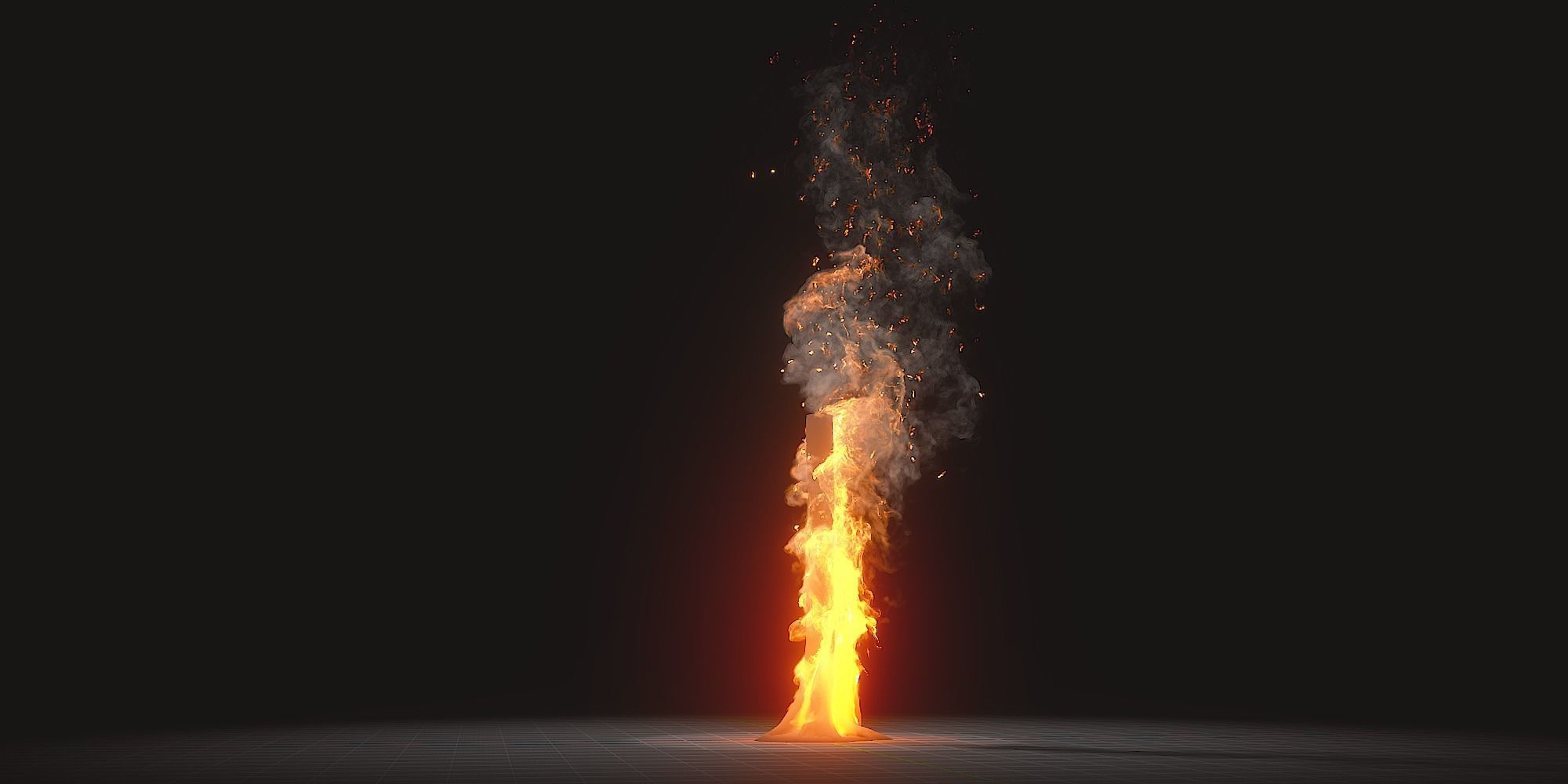10 Animated Fire VDB Models 3D model_5
