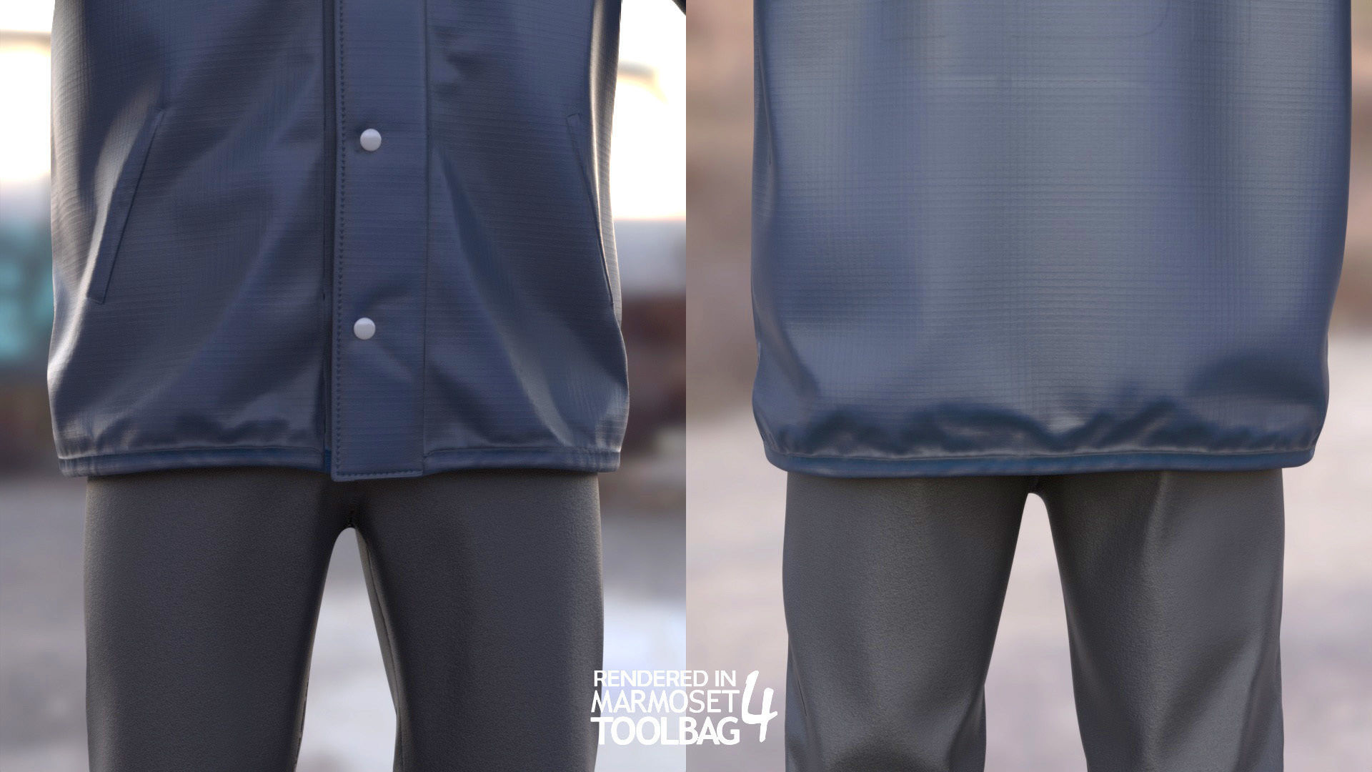 Male FBI Outfit Low-poly 3D model_9