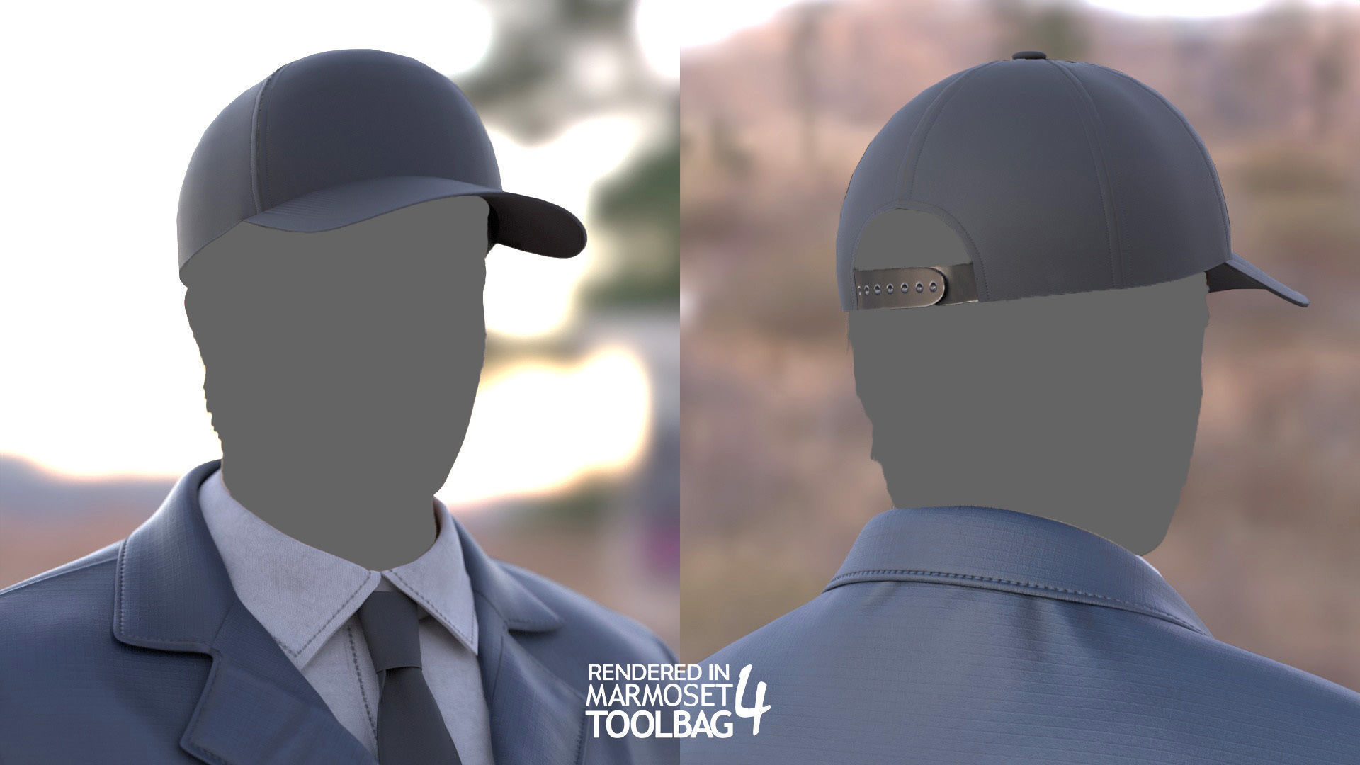 Male FBI Outfit Low-poly 3D model_8