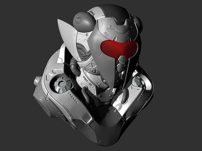 Mecha Head 3D print model