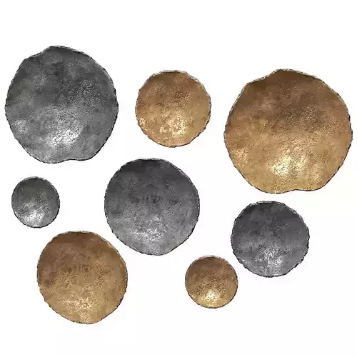 Uttermost lucky coins metal wall decor nickel