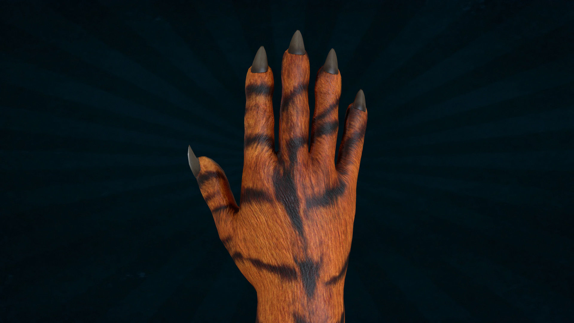 HAND-051 Rigged right hand Low-poly 3D model_2