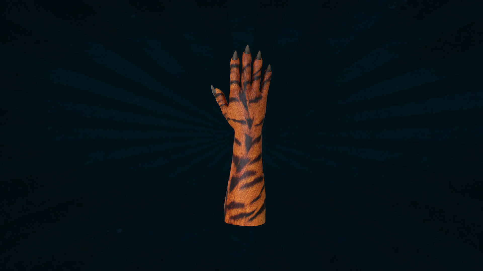 HAND-051 Rigged right hand Low-poly 3D model_6