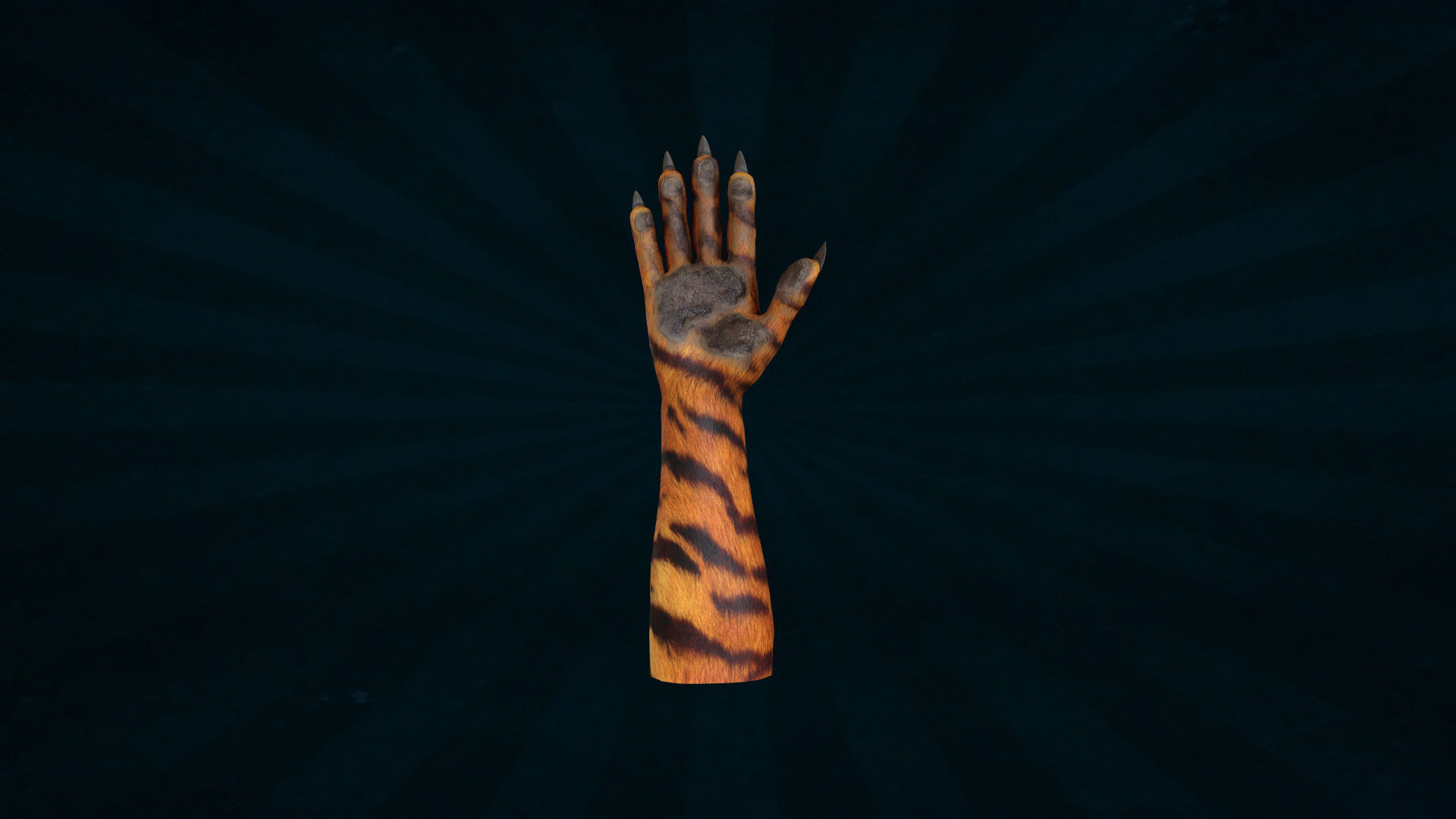 HAND-051 Rigged right hand Low-poly 3D model_3