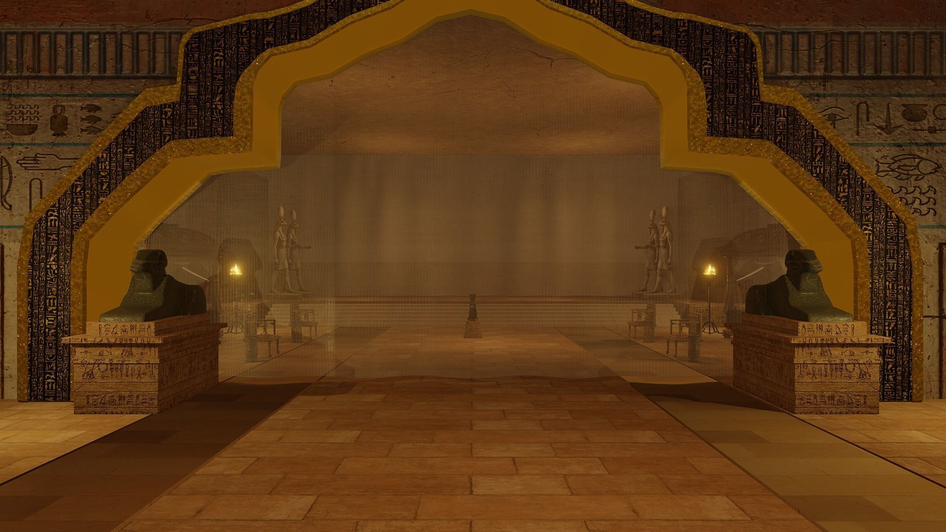 Ancient Egypt Palace Set 3D model_4