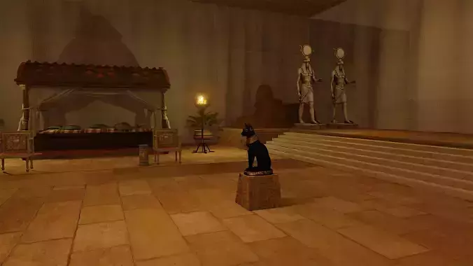 Ancient Egypt Palace Set 3D model