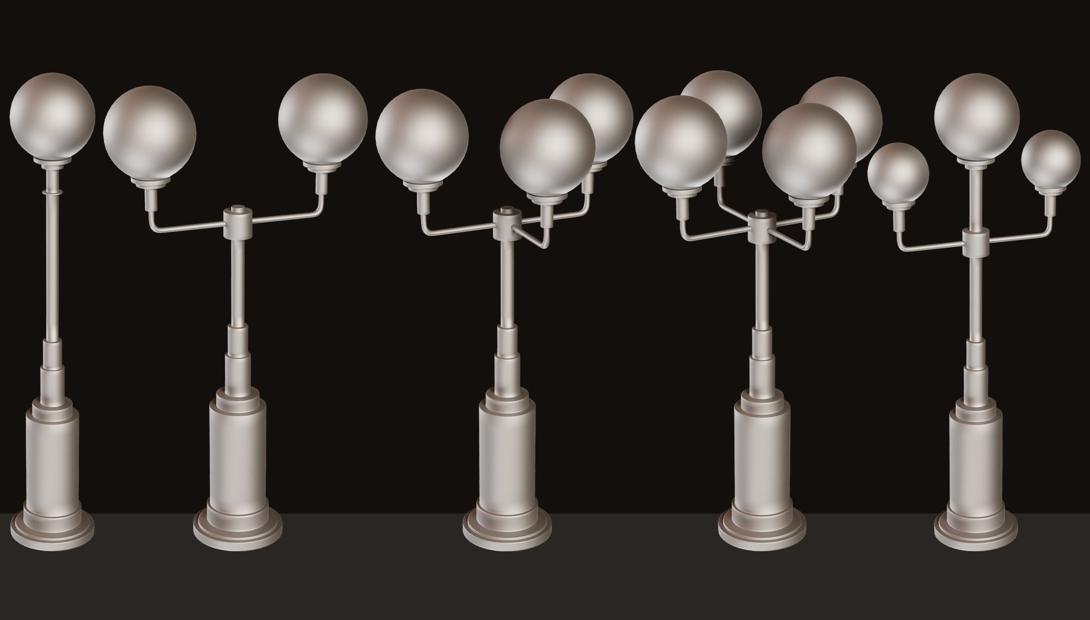 63 STREET LIGHT BASE MESH VOL01 Low-poly 3D model_3
