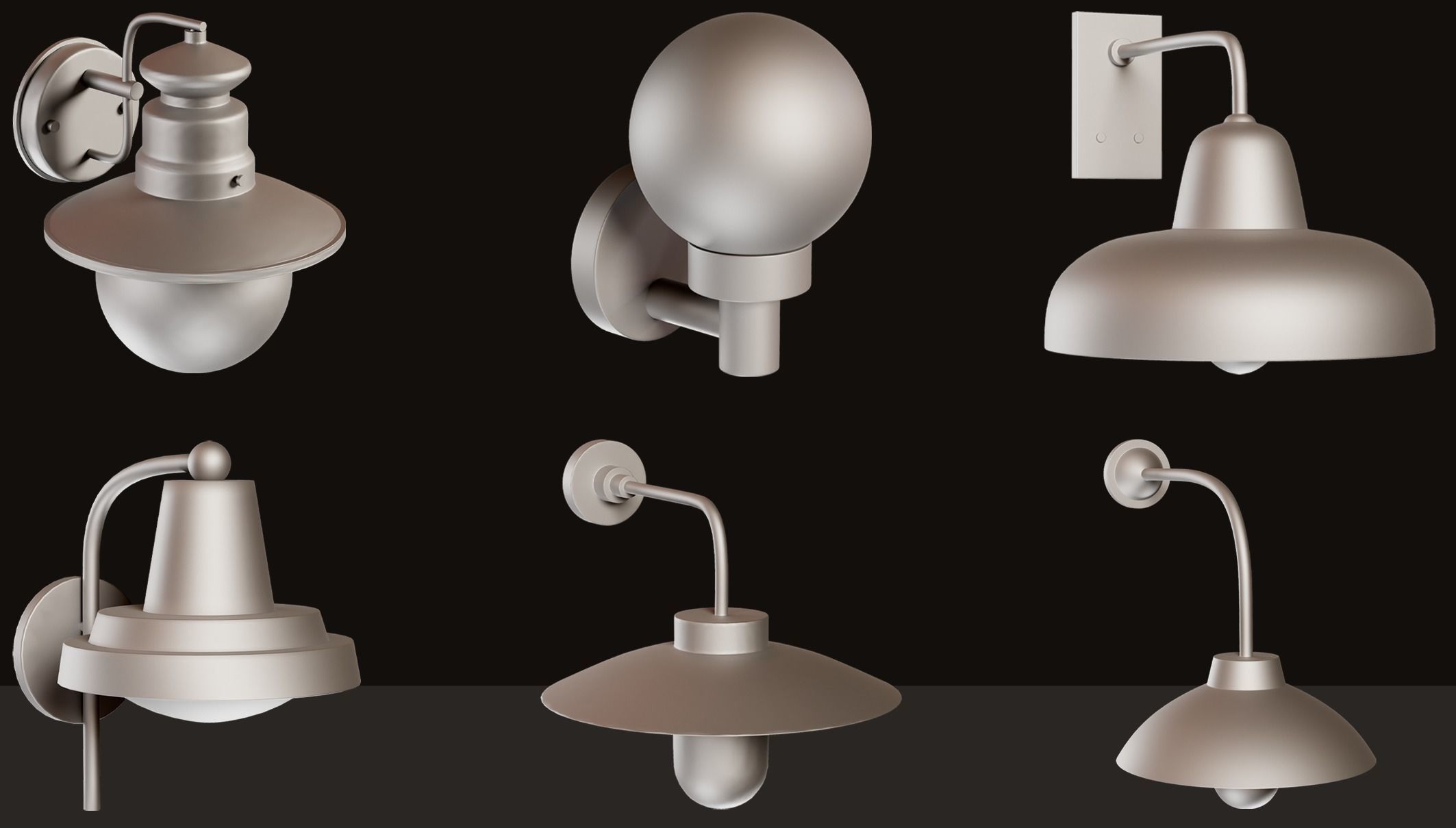 63 STREET LIGHT BASE MESH VOL01 Low-poly 3D model_6