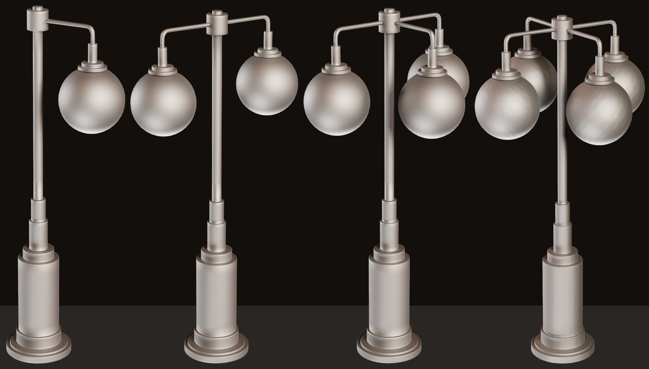 63 STREET LIGHT BASE MESH VOL01 Low-poly 3D model_9