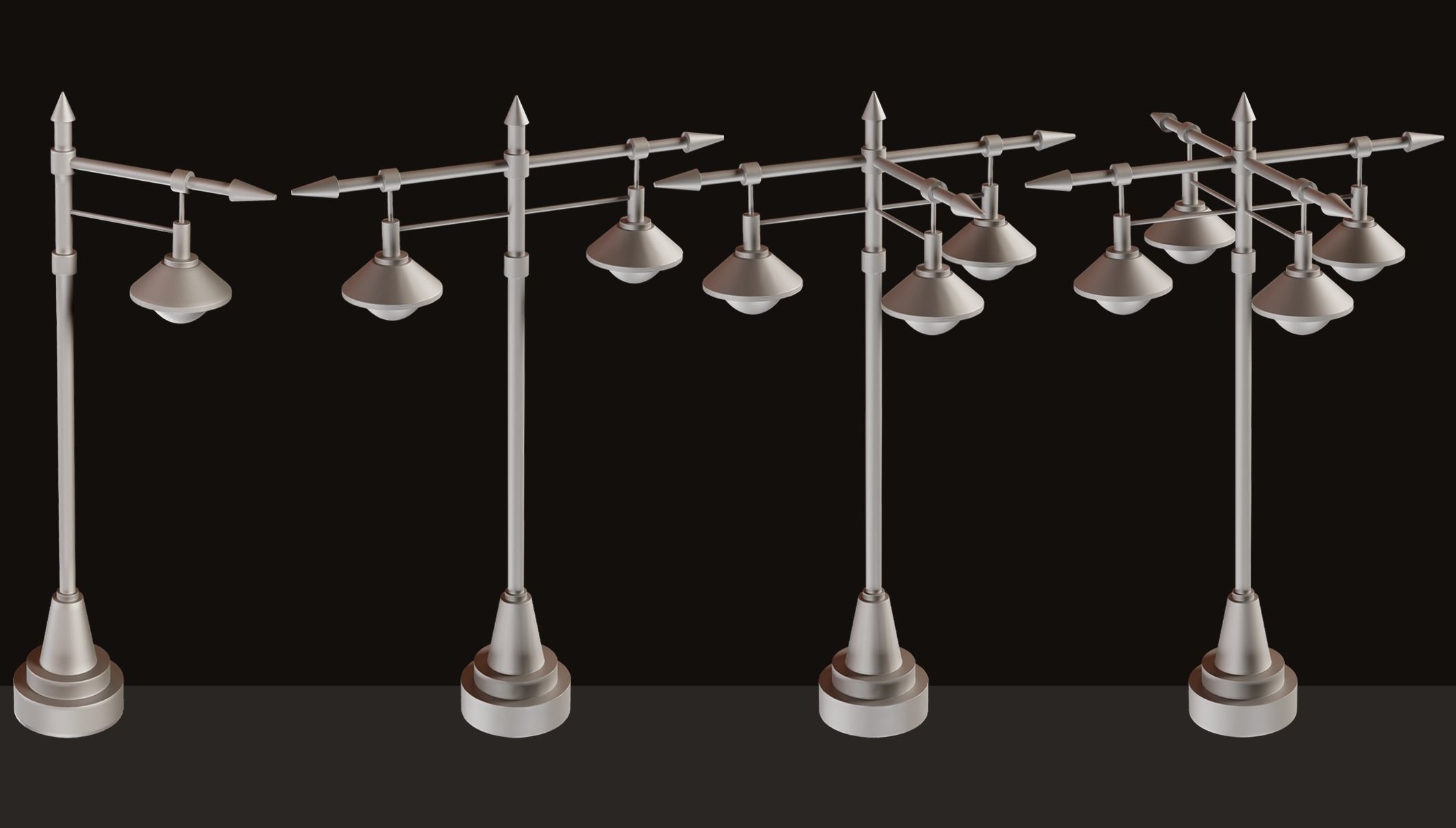 63 STREET LIGHT BASE MESH VOL01 Low-poly 3D model_14