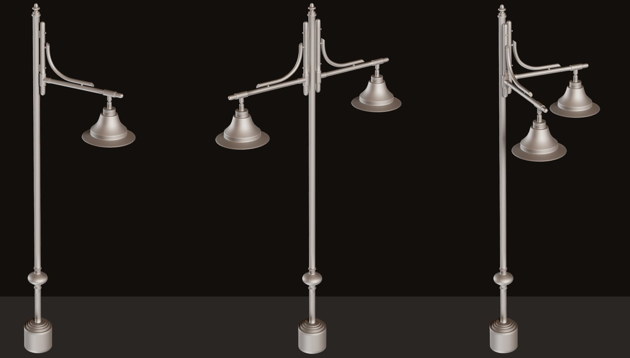 63 STREET LIGHT BASE MESH VOL01 Low-poly 3D model_8