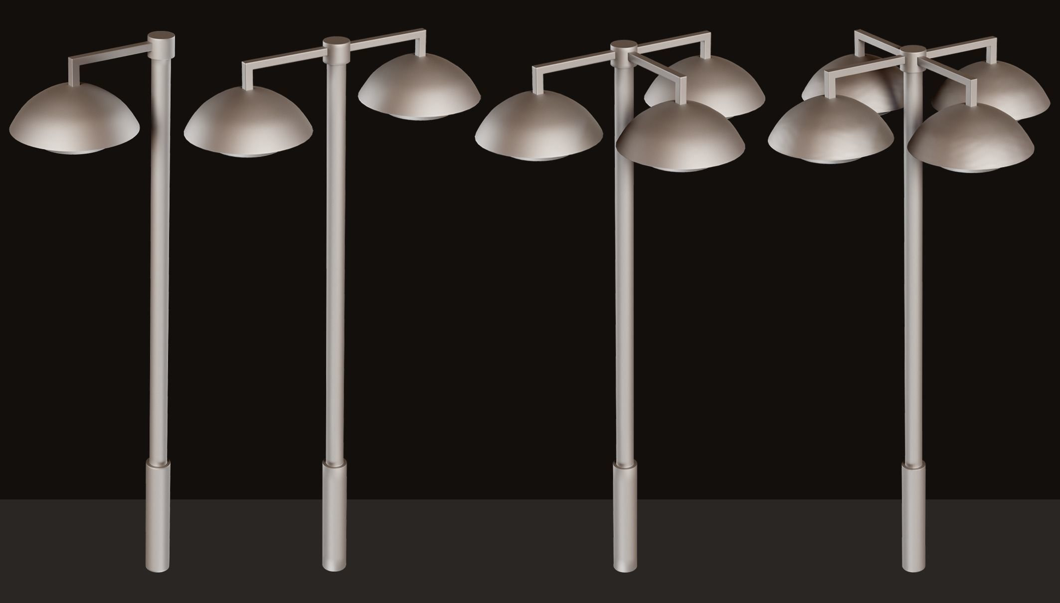 63 STREET LIGHT BASE MESH VOL01 Low-poly 3D model_1