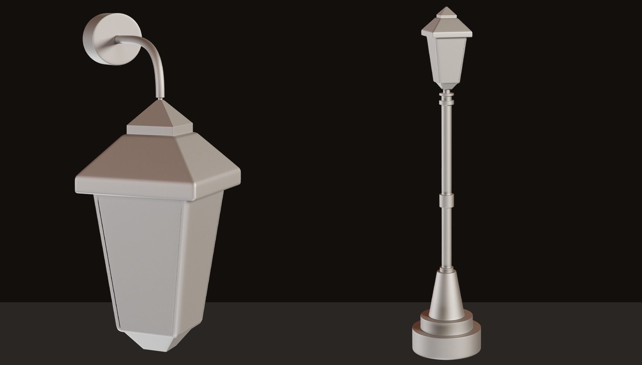 63 STREET LIGHT BASE MESH VOL01 Low-poly 3D model_7