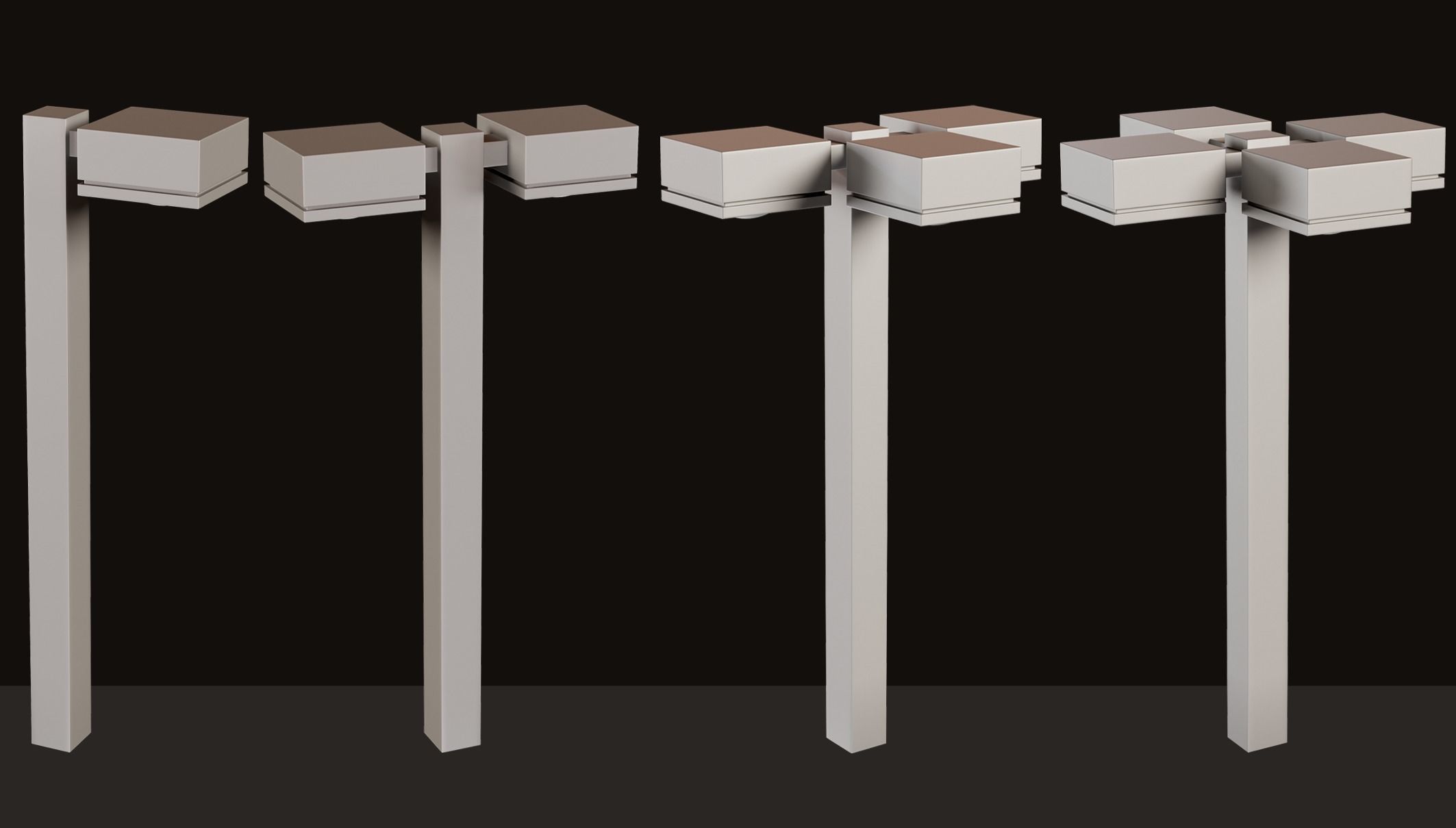 63 STREET LIGHT BASE MESH VOL01 Low-poly 3D model_5