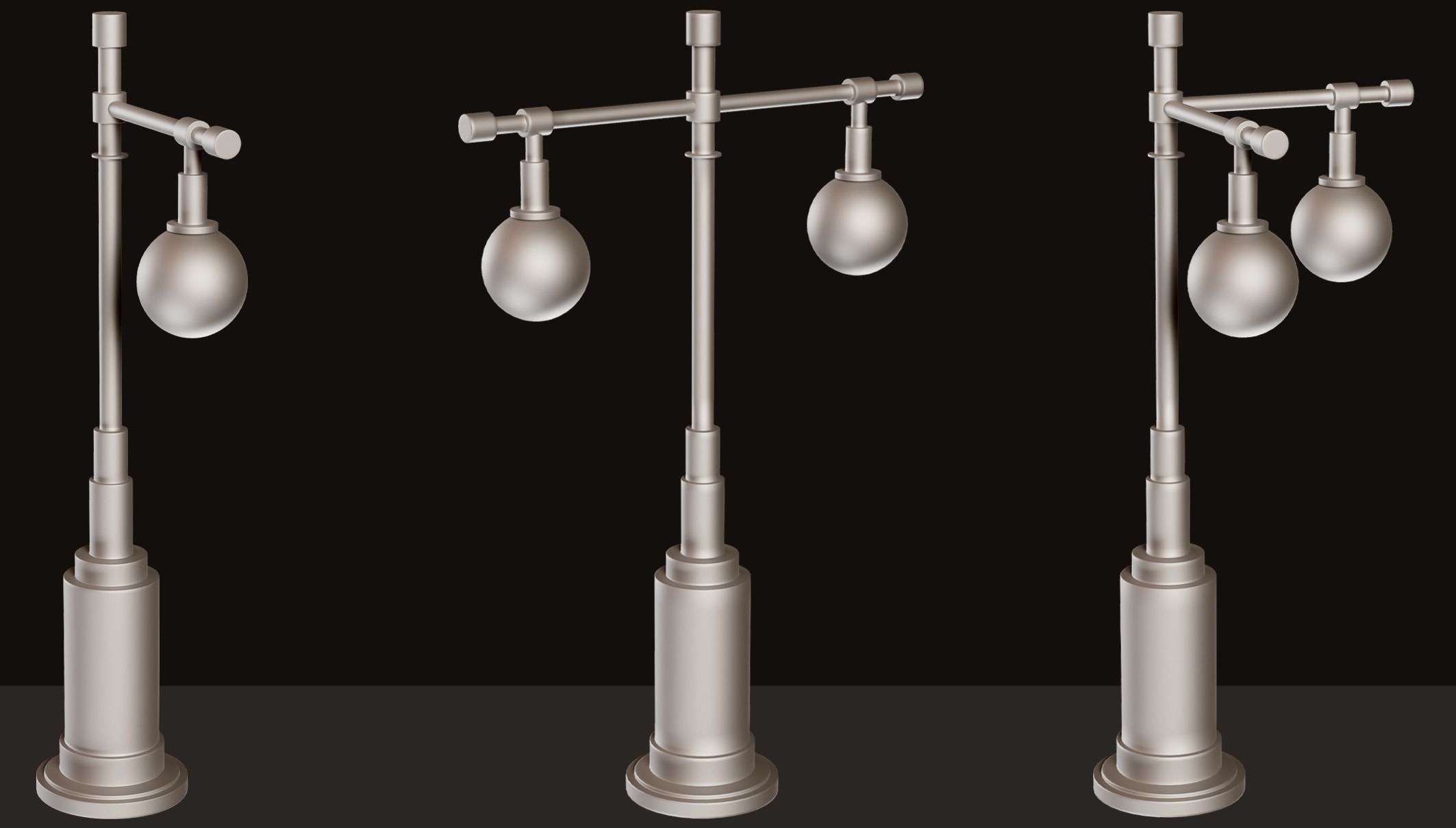 63 STREET LIGHT BASE MESH VOL01 Low-poly 3D model_10