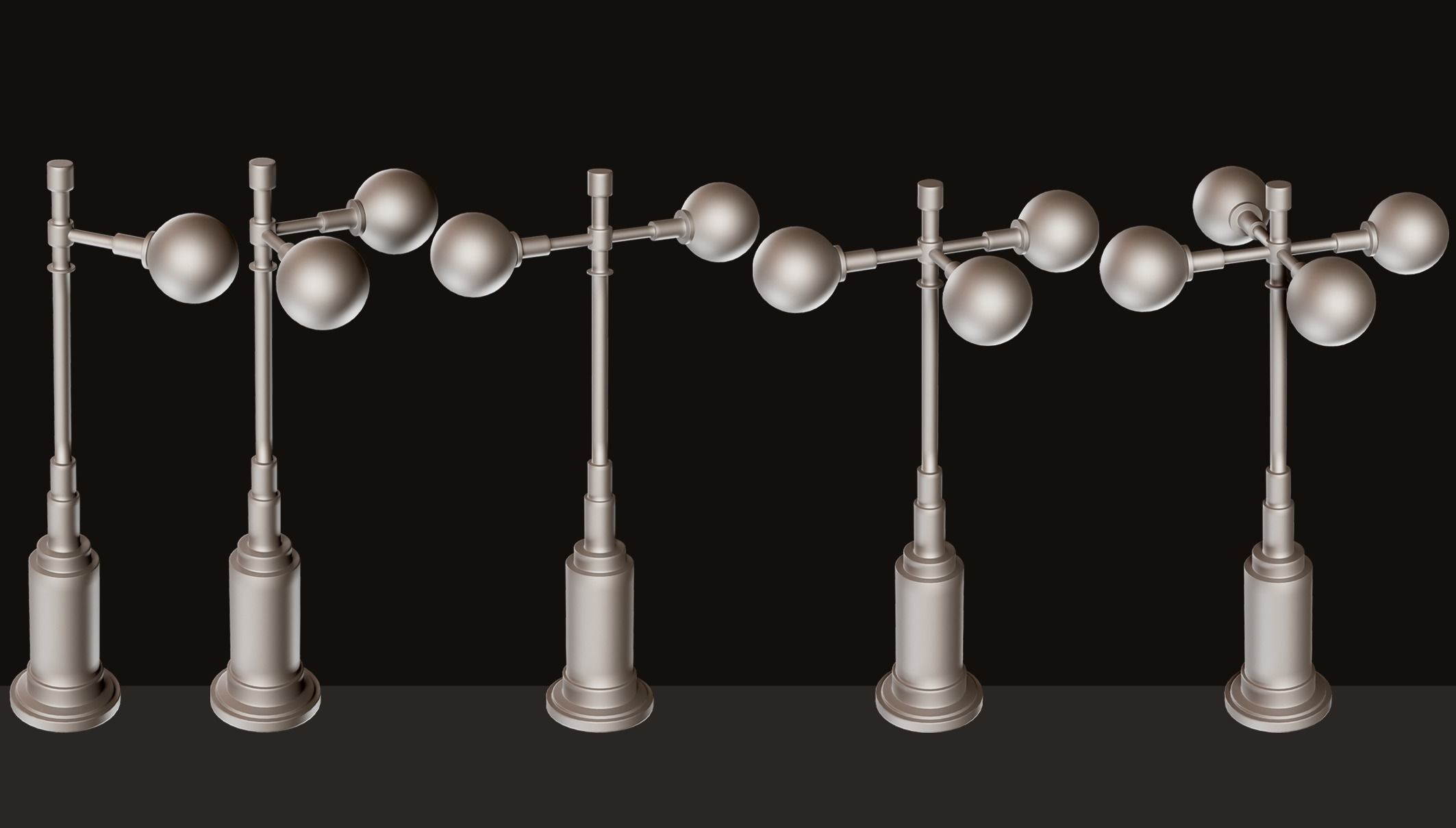 63 STREET LIGHT BASE MESH VOL01 Low-poly 3D model_12