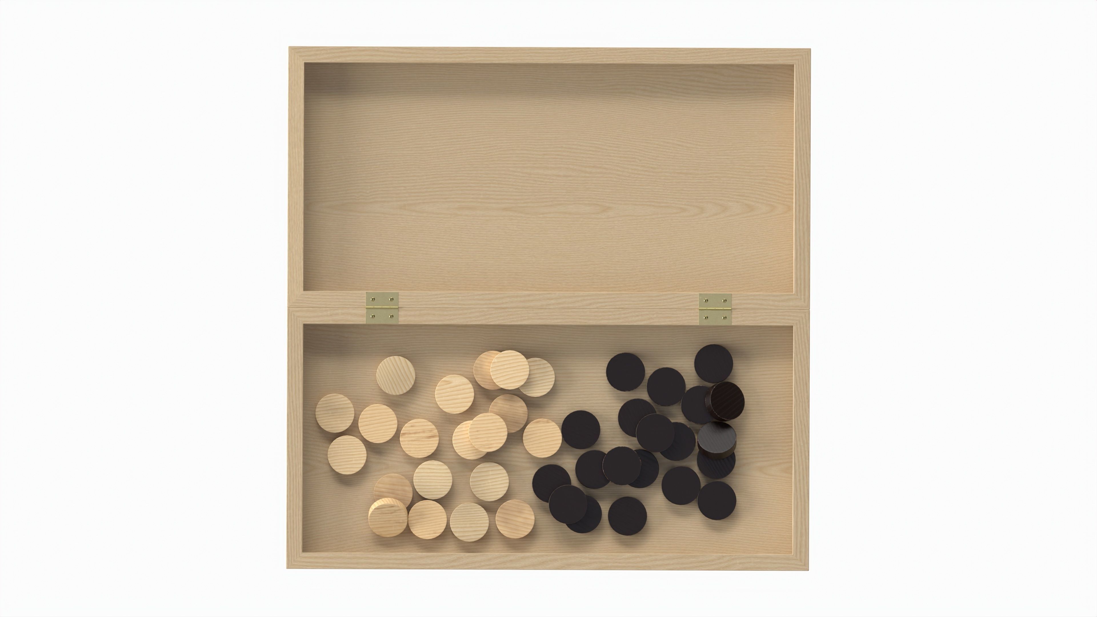 Checkers Draughts Board Table Strategy Game inside 3D model_5