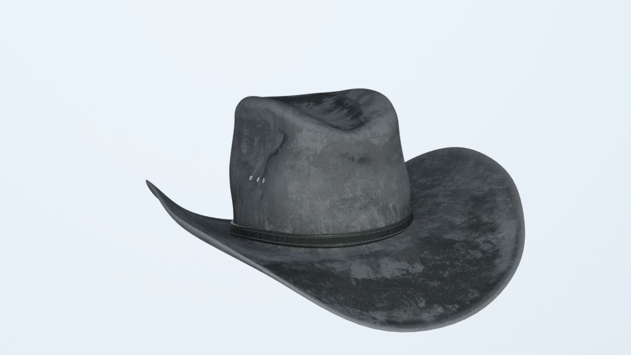 cowboy hat 3D model_2