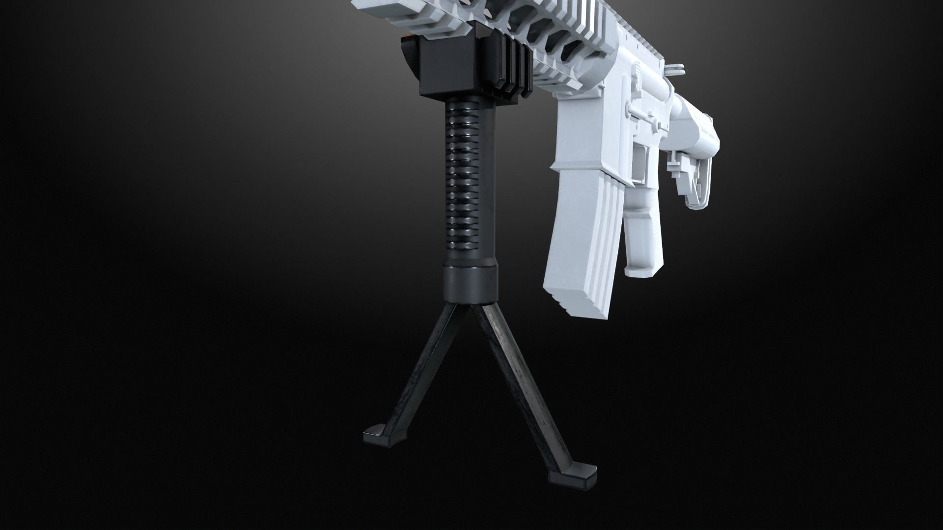 Gameready bipod pack Low-poly 3D model_1