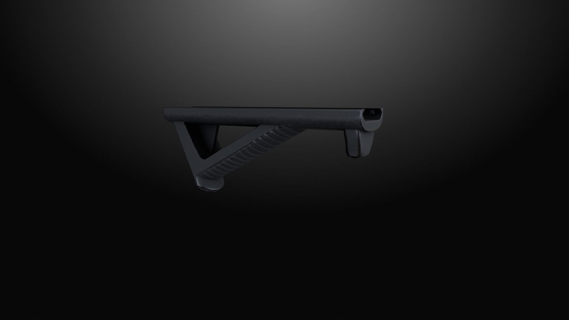 Gameready bipod pack Low-poly 3D model_3