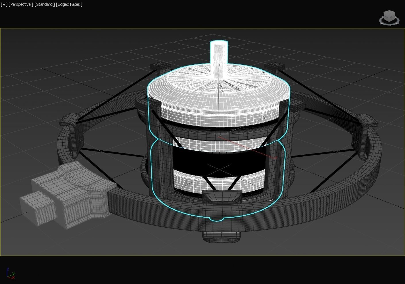 Dual FPV Motor - Shock Mount - Concept 3D model_18