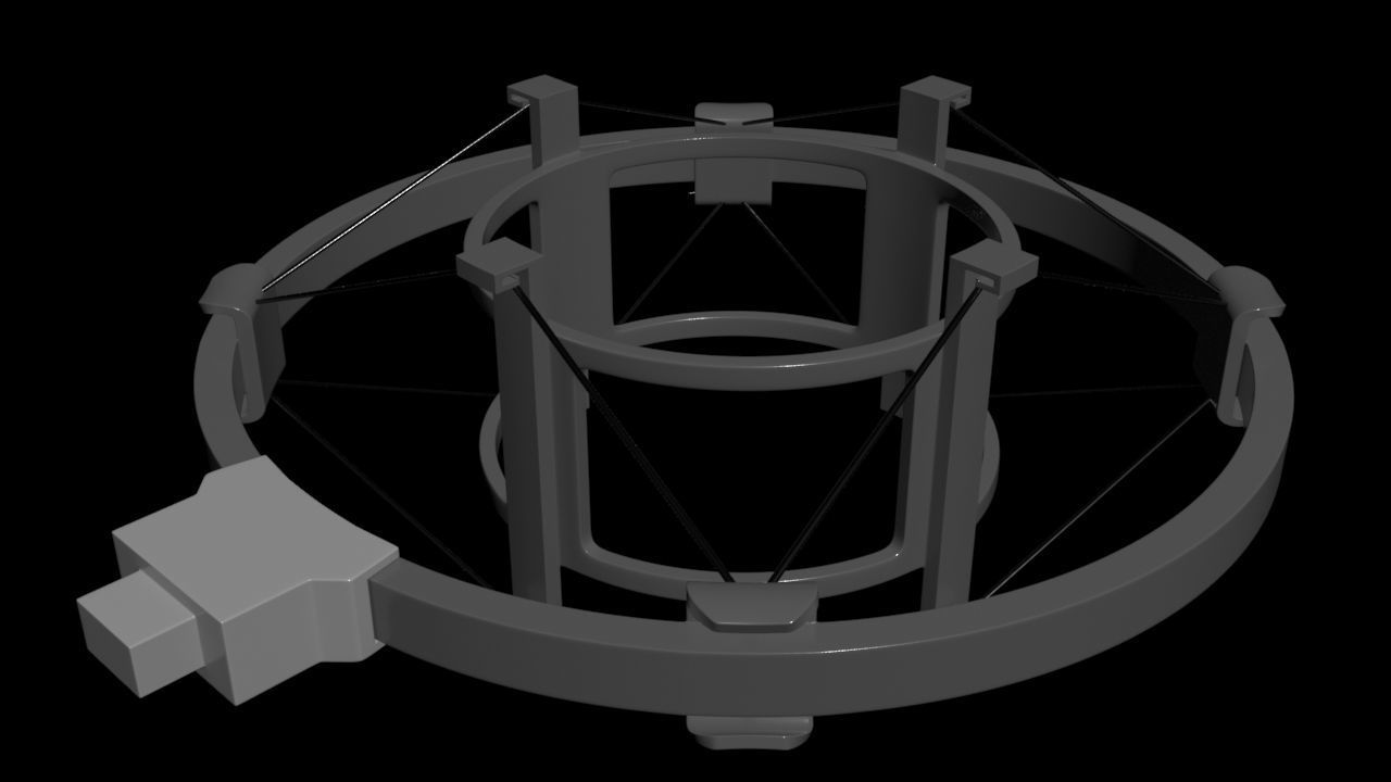 Dual FPV Motor - Shock Mount - Concept 3D model_6