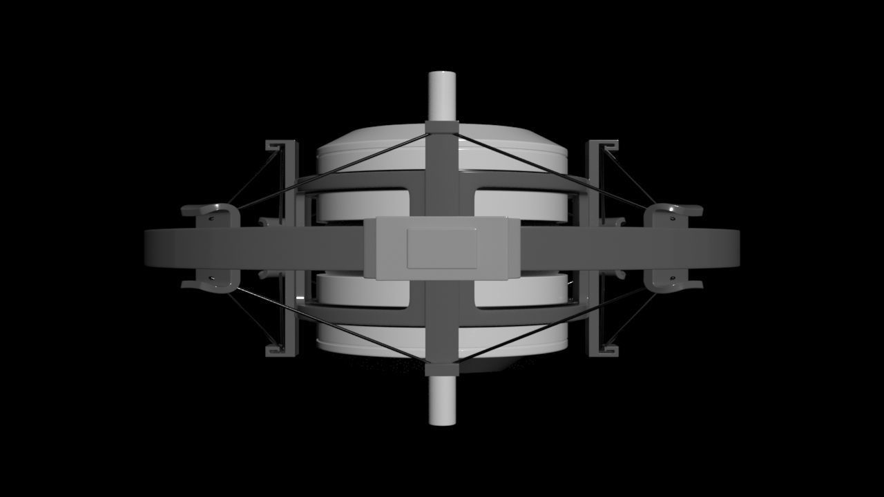 Dual FPV Motor - Shock Mount - Concept 3D model_3