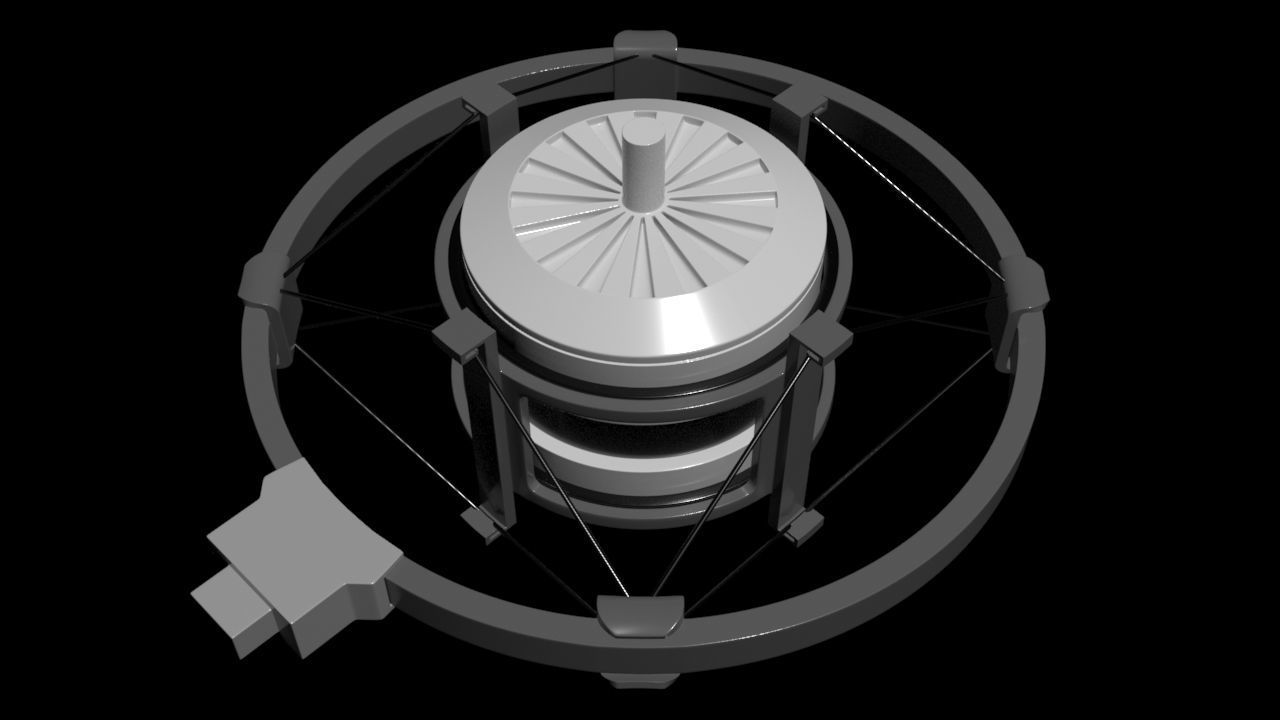 Dual FPV Motor - Shock Mount - Concept 3D model_1