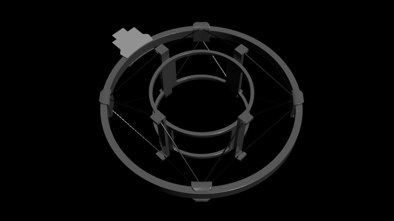 Dual FPV Motor - Shock Mount - Concept 3D model_7