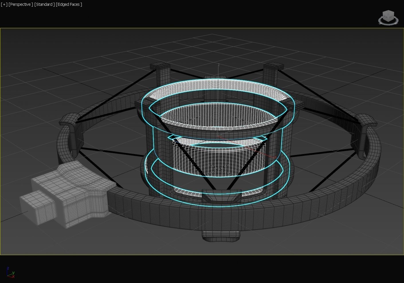 Dual FPV Motor - Shock Mount - Concept 3D model_19
