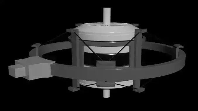 Dual FPV Motor - Shock Mount - Concept 3D model