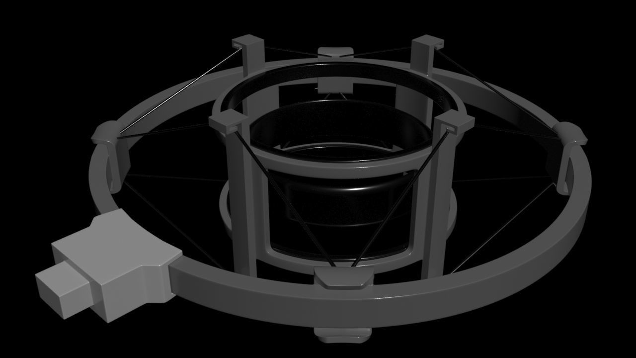 Dual FPV Motor - Shock Mount - Concept 3D model_5