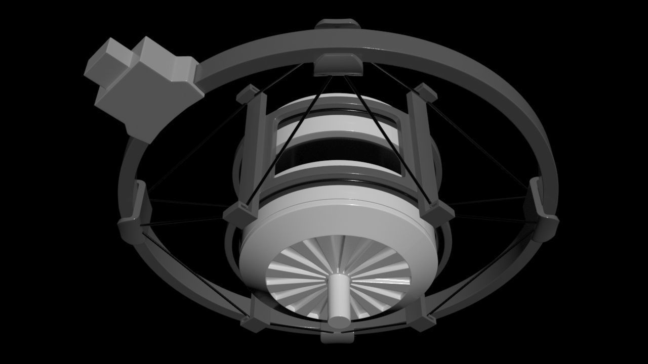 Dual FPV Motor - Shock Mount - Concept 3D model_2