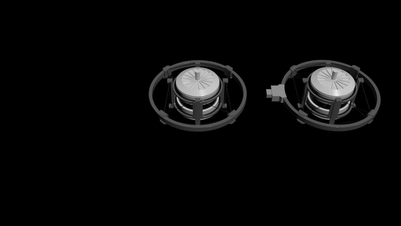 Dual FPV Motor - Shock Mount - Concept 3D model_9