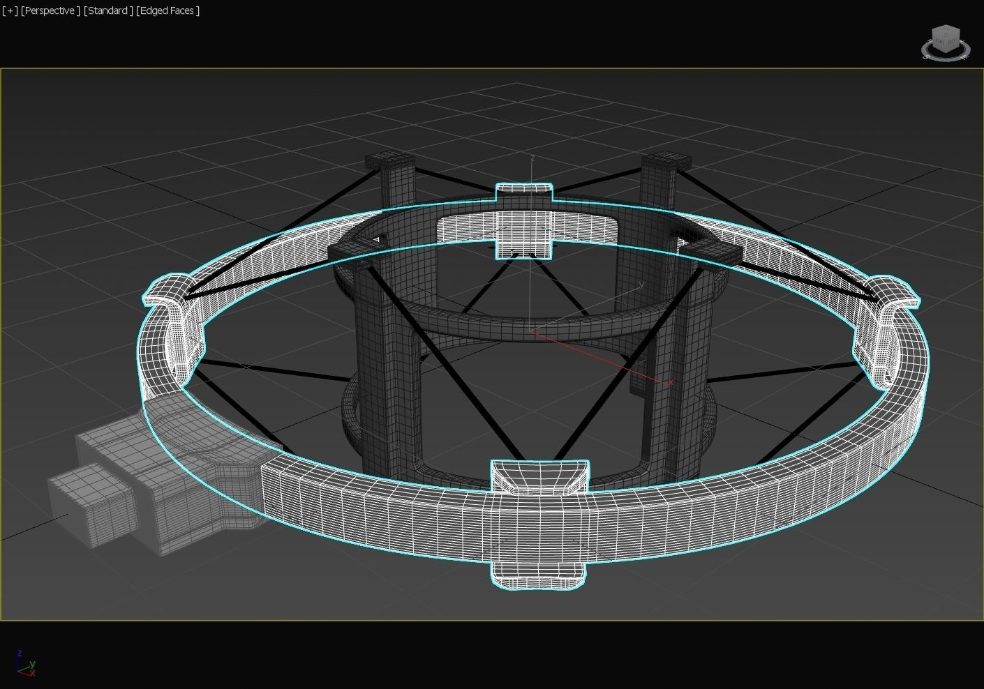 Dual FPV Motor - Shock Mount - Concept 3D model_21