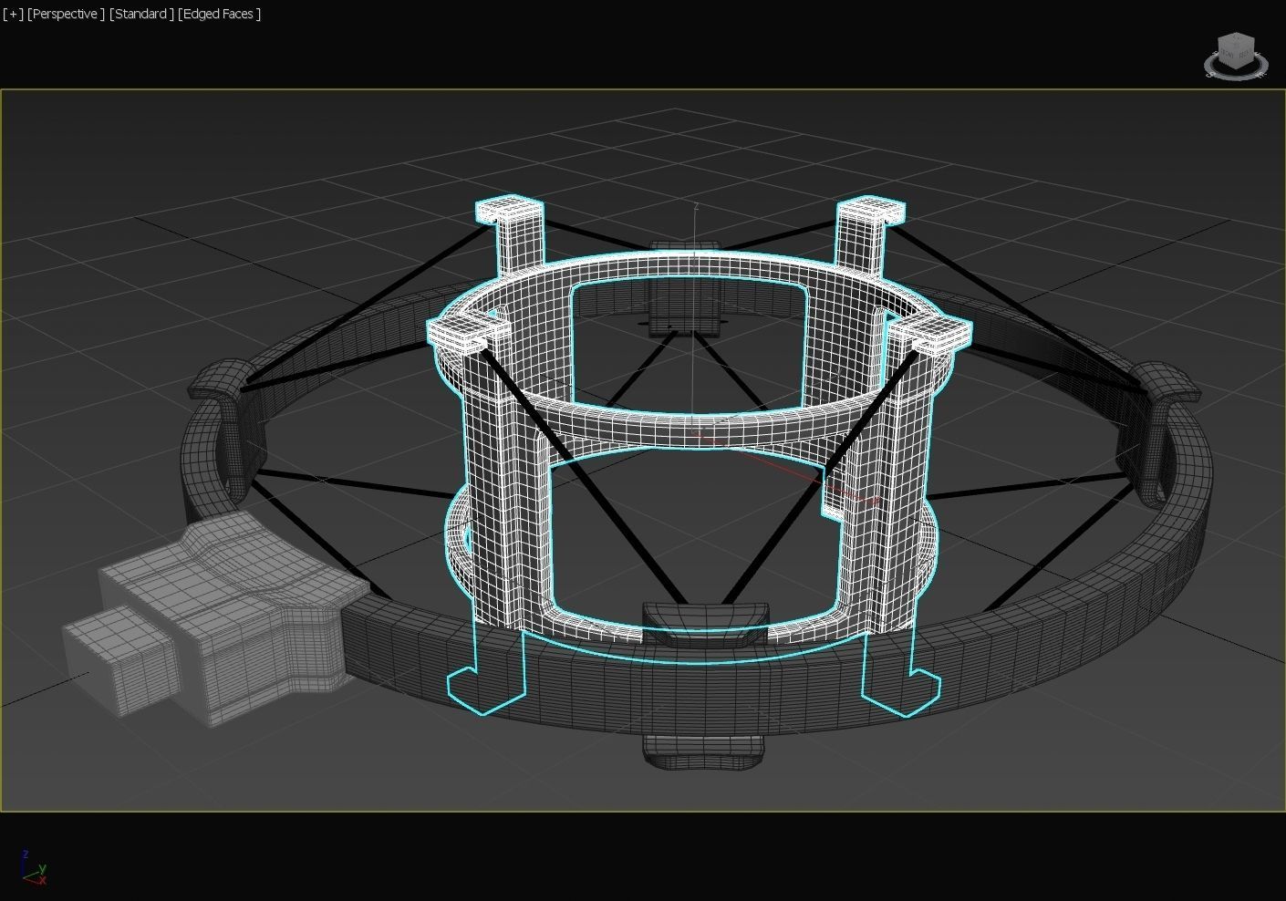 Dual FPV Motor - Shock Mount - Concept 3D model_20